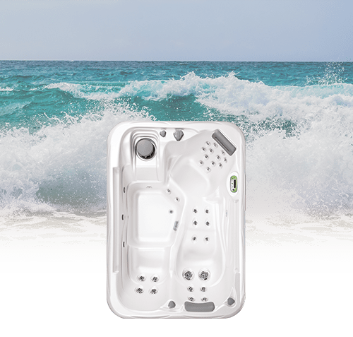Luxury spa with sea waves