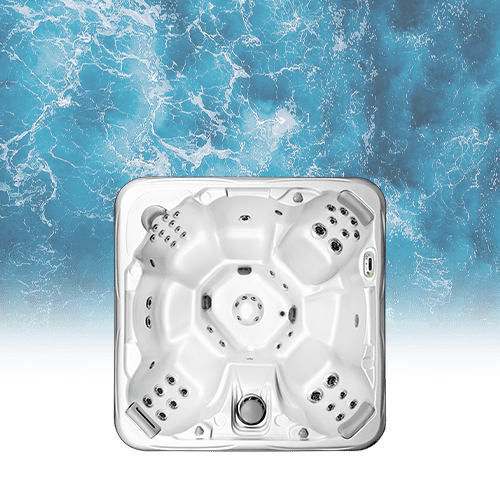 Top view of a white spa