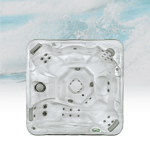 Hot tub with multiple jets